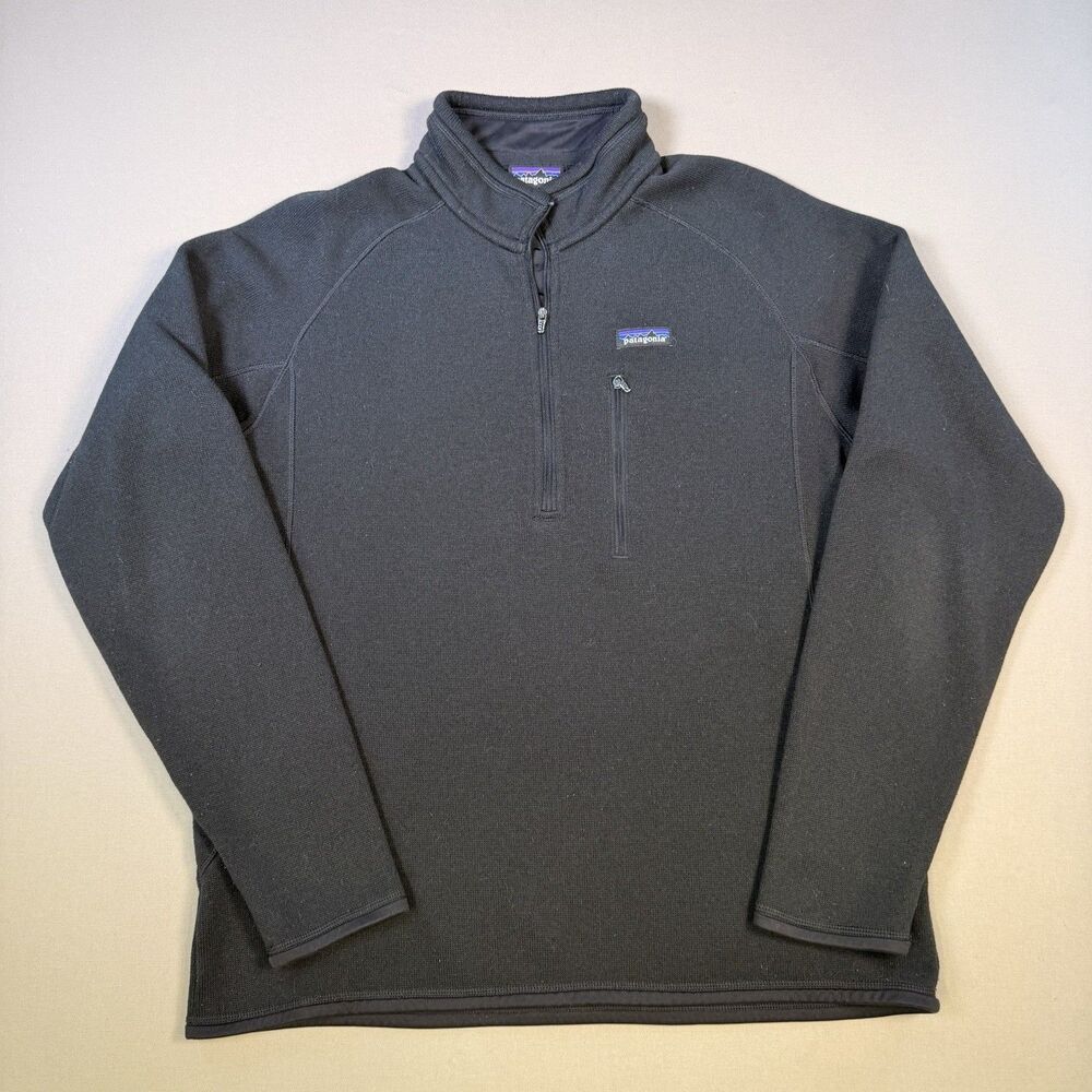 Patagonia Better Sweater Fleece Jacket Men's XL Quarter Zip Warm Outdoor Black